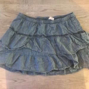 Denim-Style Skirt with Under Shorts!!